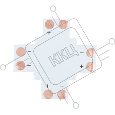 Плата соединительная (X) для одноцветных светодиодных лент шириной 10 мм LAMPER