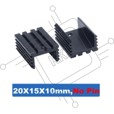 Аллюминиевый радиатор TO-220 Mosfet, 20x15x10 мм, NoPin
