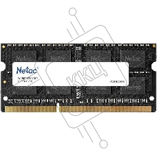 Оперативная память NETAC Basic, DDR3L, 4GB (1x4GB), 1600MHz, CL11, SO-DIMM