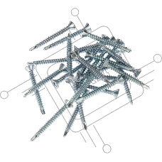 Саморез оконный Kranz сверло, 3.9х35, белый цинк, упаковка поставщика (8 000 шт.)